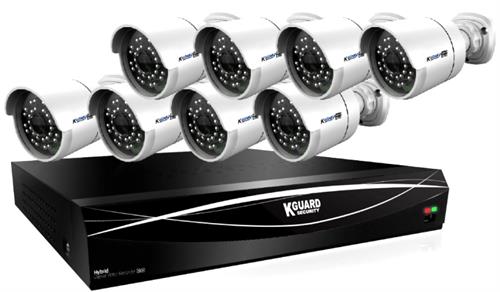 KGuard 16 Channel HD Series With 8 Cameras Combo Kit