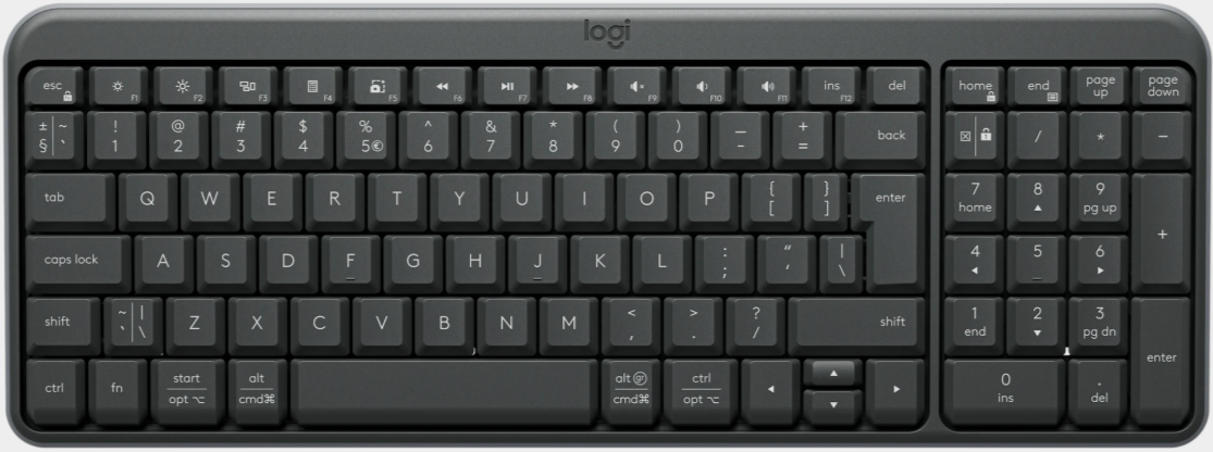 Logitech K250 Bluetooth Graphite Wireless Keyboard