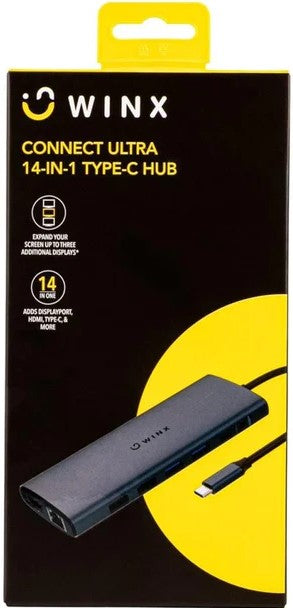 Winx CONNECT Ultra 14-in-1 Type-C Hub Silver