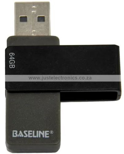 Baseline 64GB USB 2.0 Swivel Memory Stick