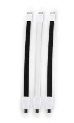 Whizzy Black and White Designer 3 Pack Micro USB Charge Cable