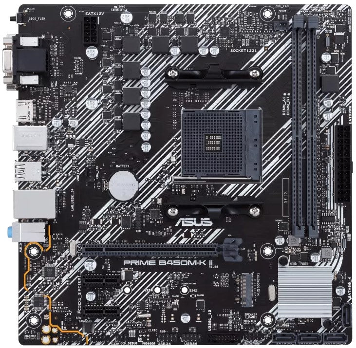 Asus Prime B450M-K II AMD Socket AM4 Micro ATX Motherboad