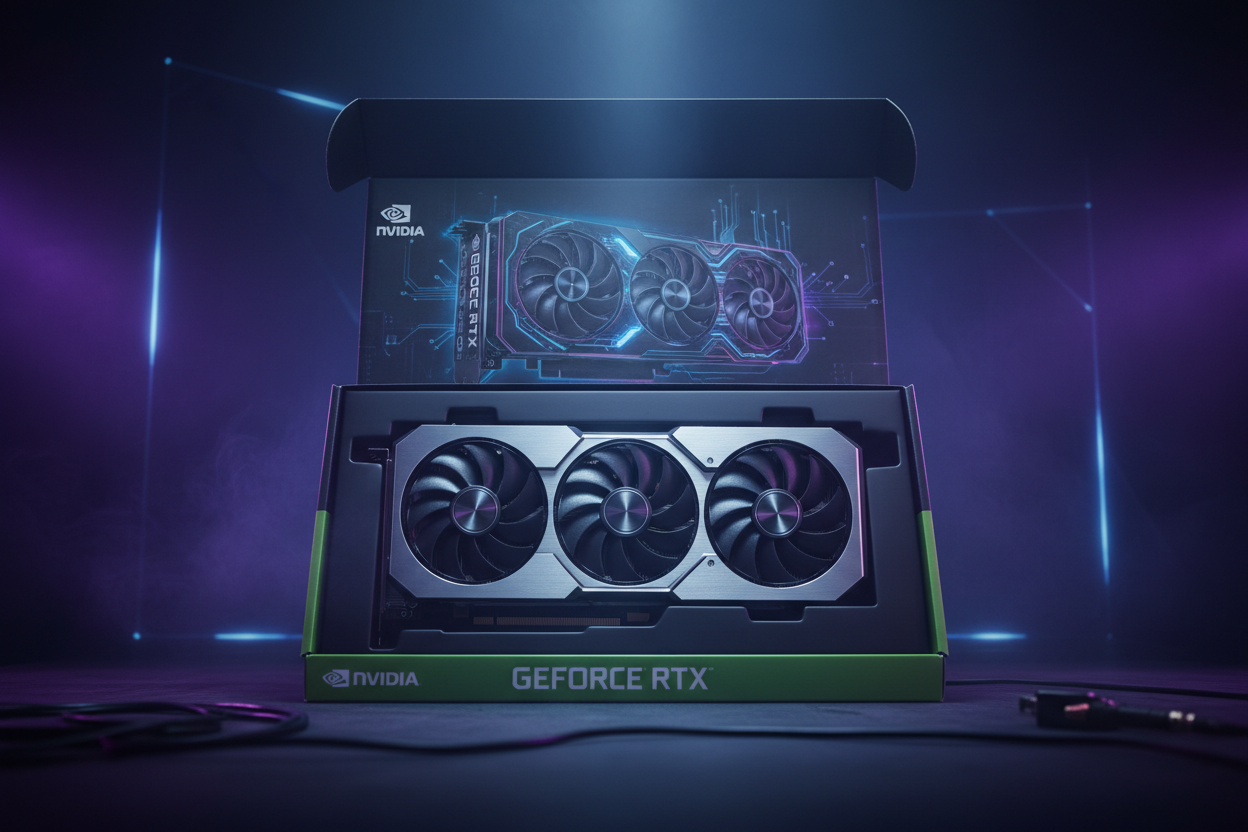 cool nvidia gaming with 3 cooling fans graphicscard in box square centered product image 